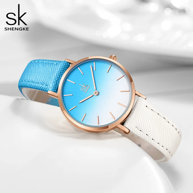 UrbanMuse™ Classic – Minimalist Leather Quartz Watch for Women