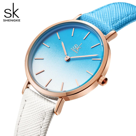 UrbanMuse™ Classic – Minimalist Leather Quartz Watch for Women
