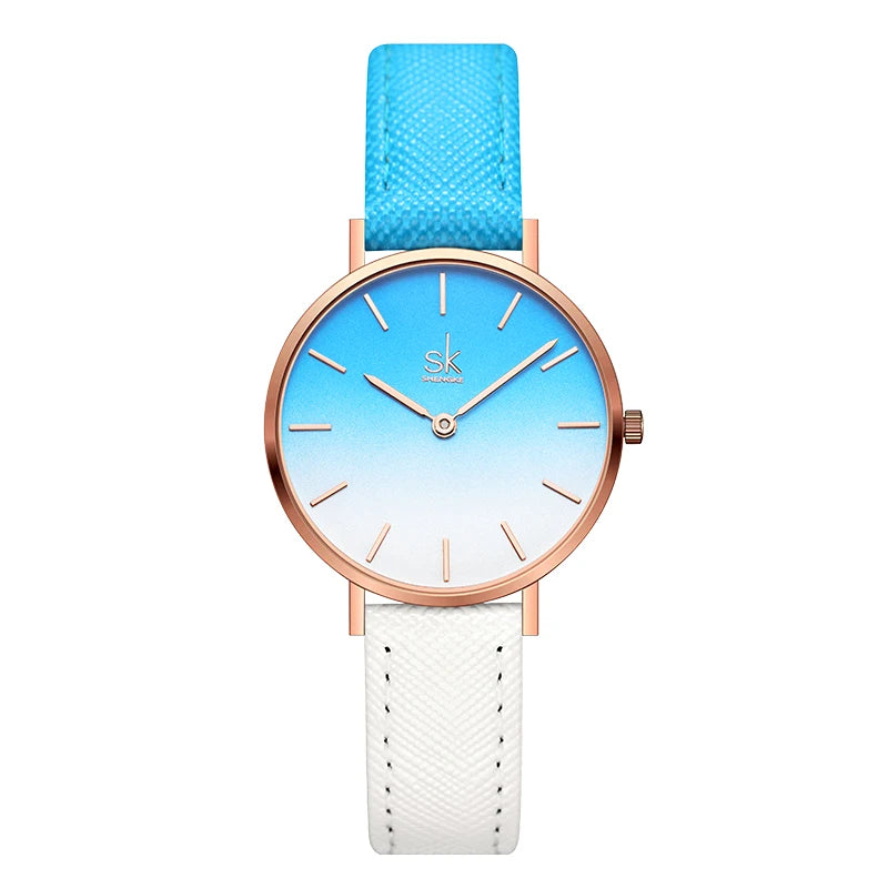 UrbanMuse™ Classic – Minimalist Leather Quartz Watch for Women