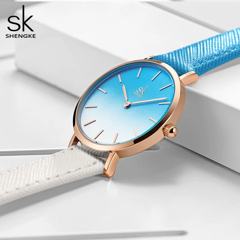 UrbanMuse™ Classic – Minimalist Leather Quartz Watch for Women