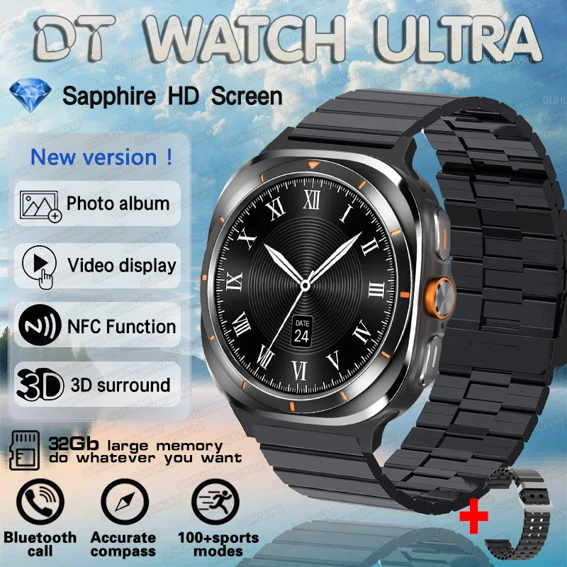 2025 New Watch 7 Ultra Smart Watch Men 32GB Memory Video GPS NFC 47mm AMOLED Fitness