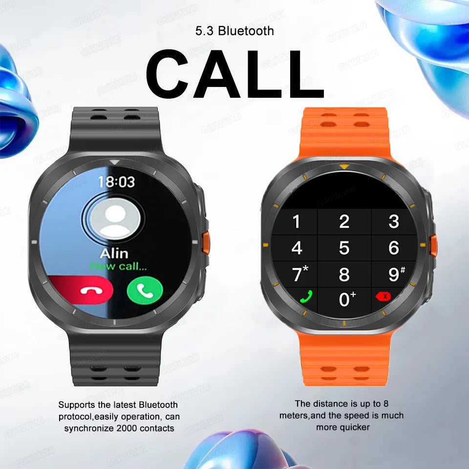 2025 New Watch 7 Ultra Smart Watch Men 32GB Memory Video GPS NFC 47mm AMOLED Fitness