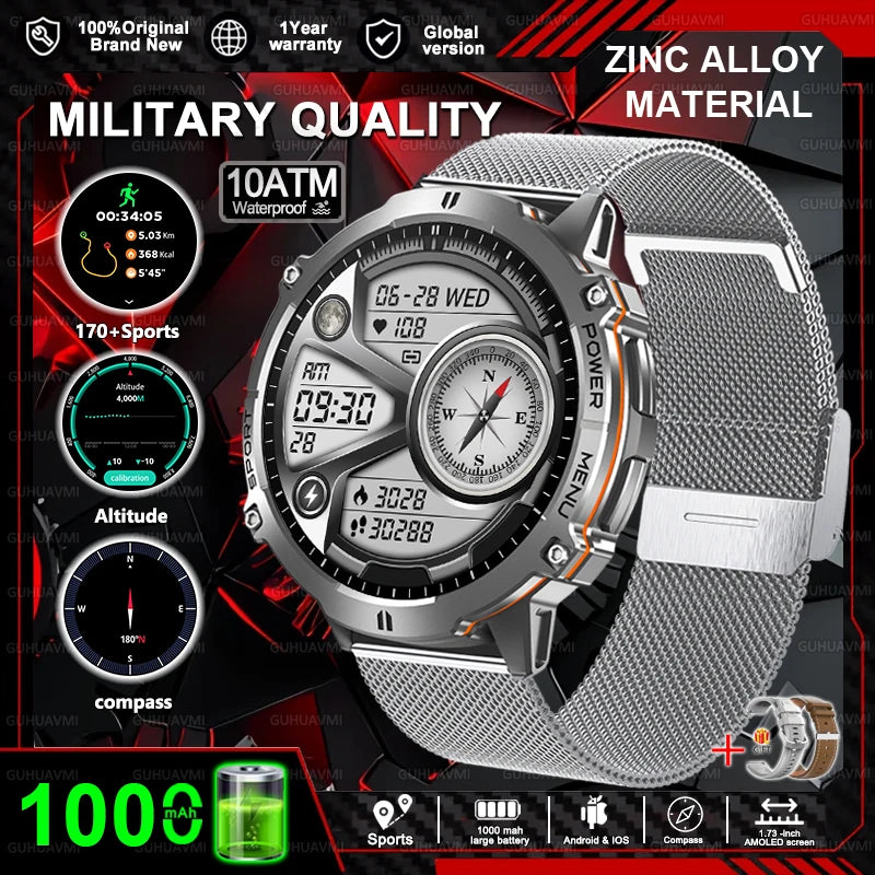 2025 Men’s Tactical Smart Watch