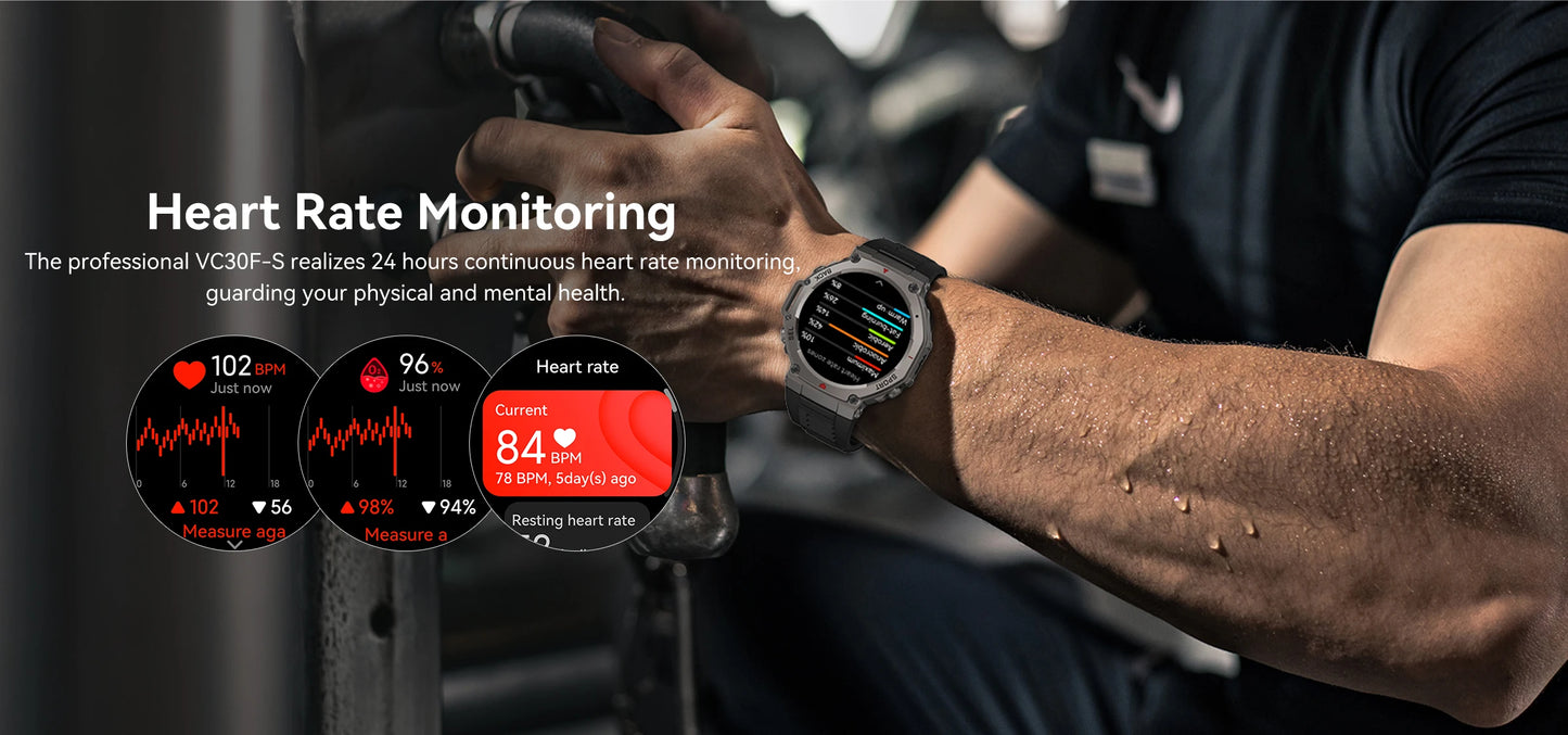 2025 New Military Bluetooth Call Smart Watch Built-in GPS Compass Barometric Altimeter 10ATM Waterproof Sports Smartwatches Men