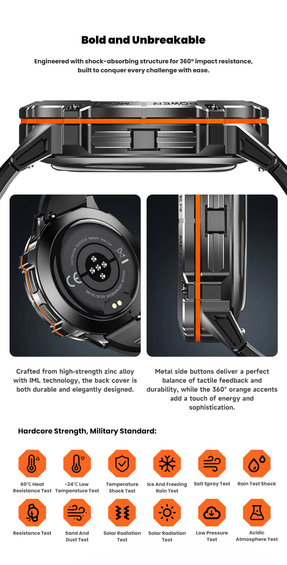 2025 Men’s Tactical Smart Watch