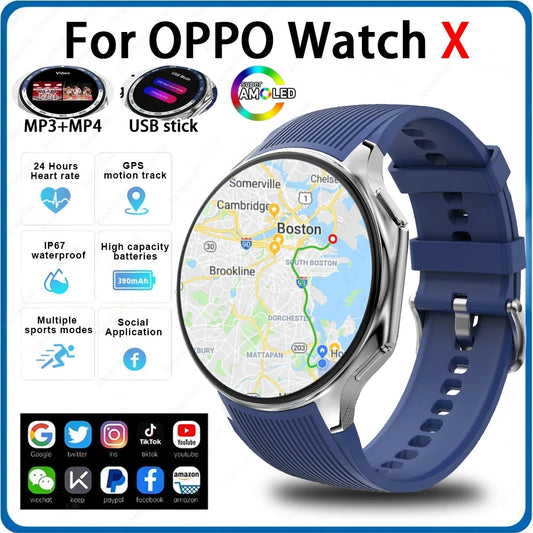 OPPO Watch X AMOLED 32GB Smartwatch Waterproof Men Smart Watch 2024