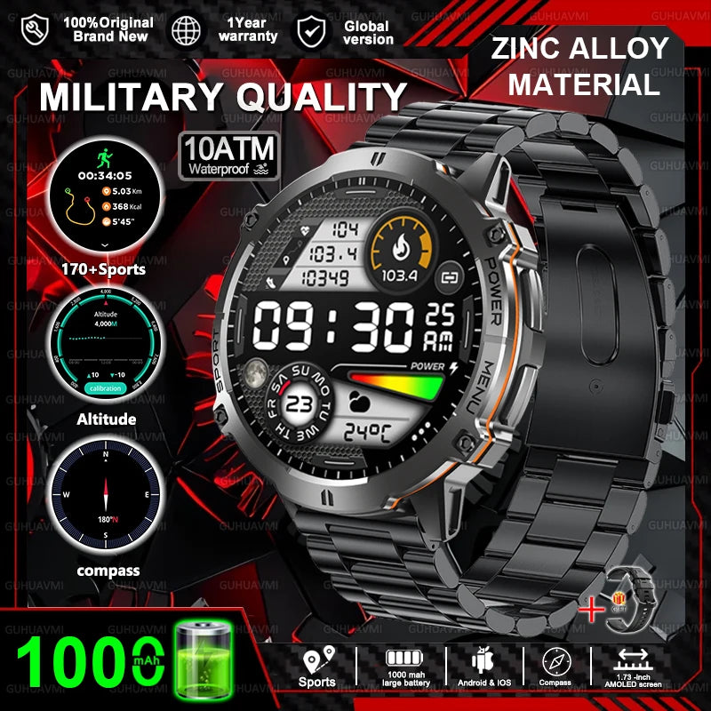 2025 Men’s Tactical Smart Watch