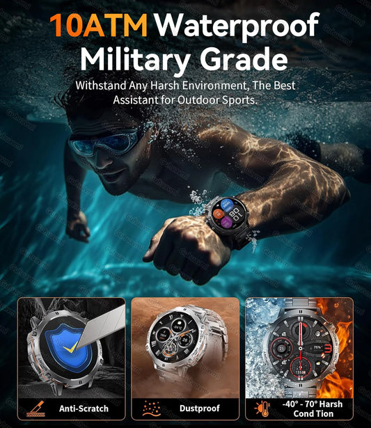 Outdoor Military Smartwatch IP69K+