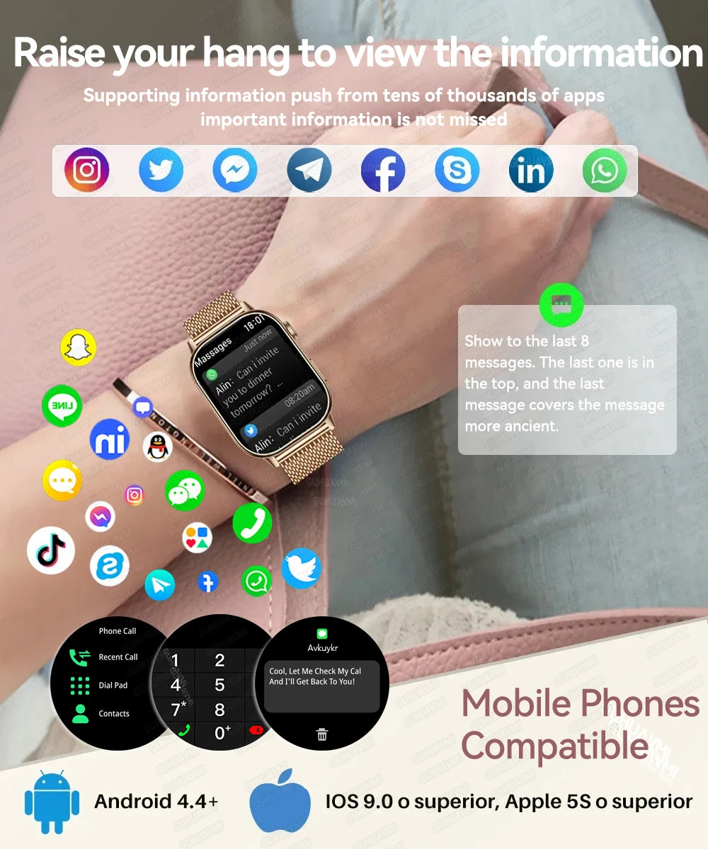 2025 New For Huawei GPS 2.01" HD AMOLED Screen Ultra NFC Series Smart Watch Men Heart Rate BT Call Fitness Smart Bracelet ladies