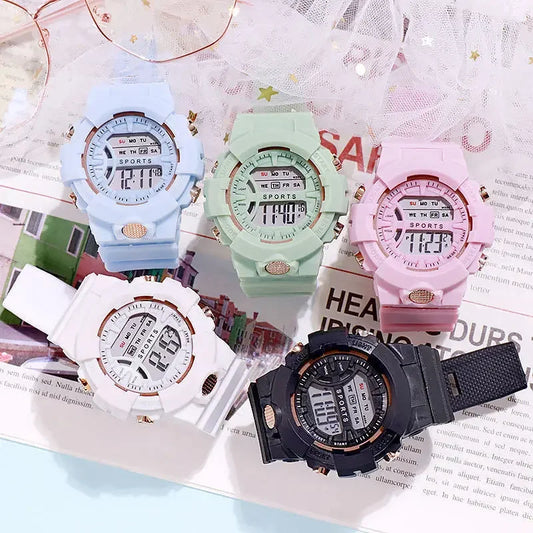 New Minimalist Electronic Watch Student Sports Waterproof Children Luminous Multifunctional Electronic Watches for Women and Men