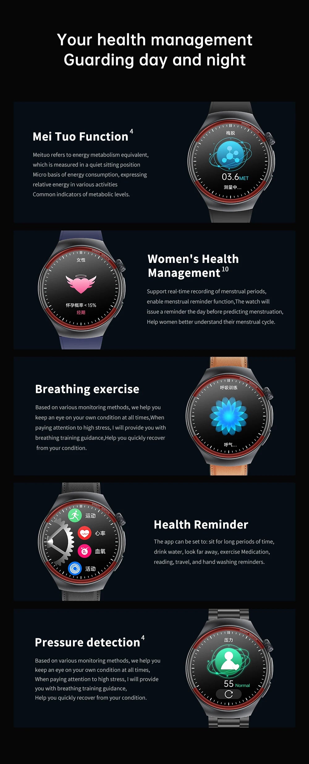 Nursing Smart Watch for Men