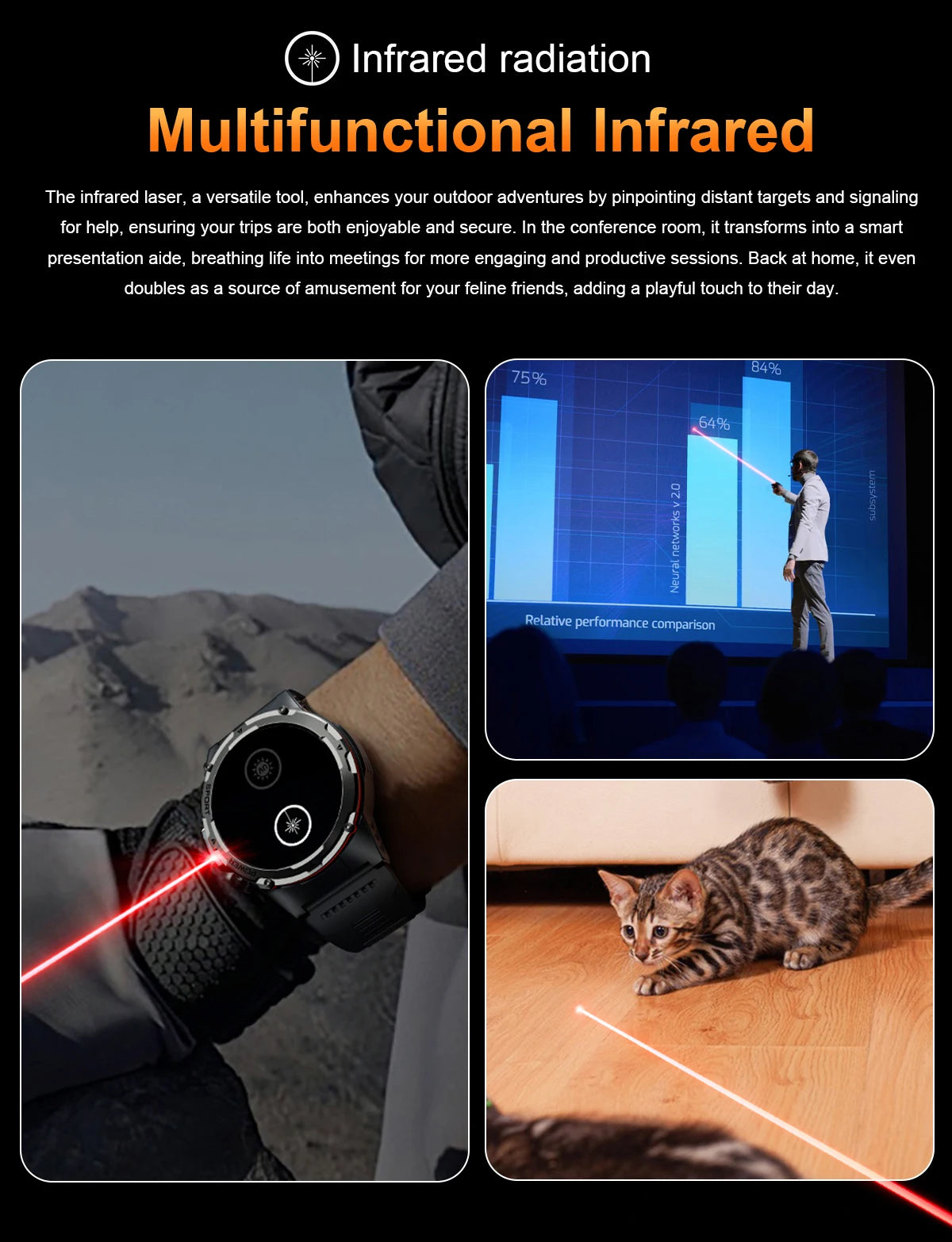 2025 New T-Rex 3 GPS Track Smart Watch Men 3ATM Waterproof UV Infrared 1.39-inch NFC Bluetooth Call Heart Rate Sport Smart Watch