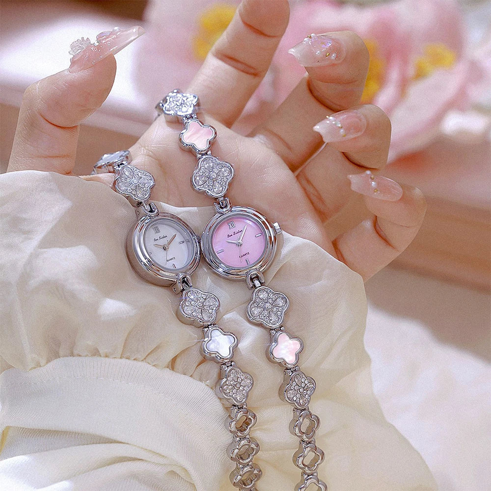 Bee Sister High-end Quartz Ladies Watches Natural Colored Shell Bracelet Women Wristwatches Elegant Temperament Woman Watch New