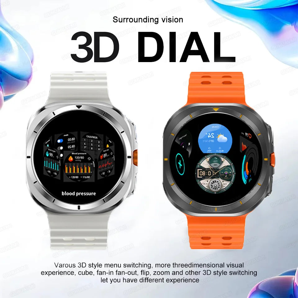 2025 New Watch 7 Ultra Smart Watch Men 32GB Memory Video GPS NFC 47mm AMOLED Fitness