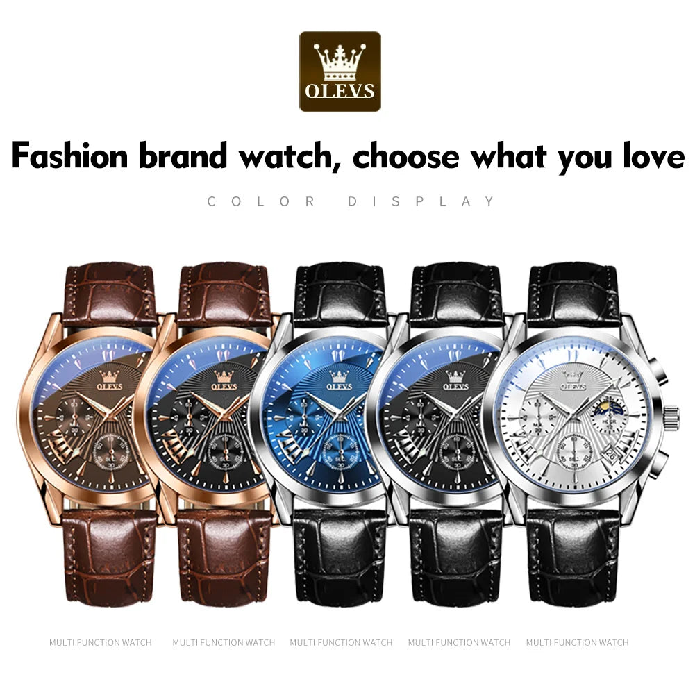 Urban Gear Men’s Luxury Quartz Watch – Waterproof, Leather Strap