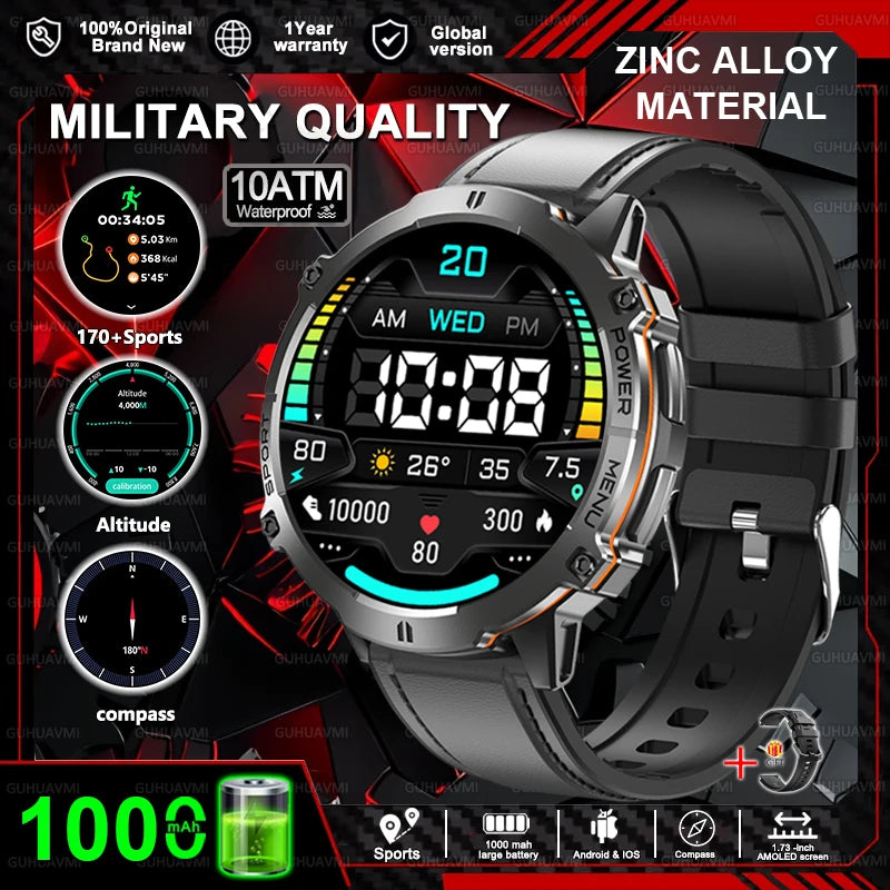 2025 Men’s Tactical Smart Watch