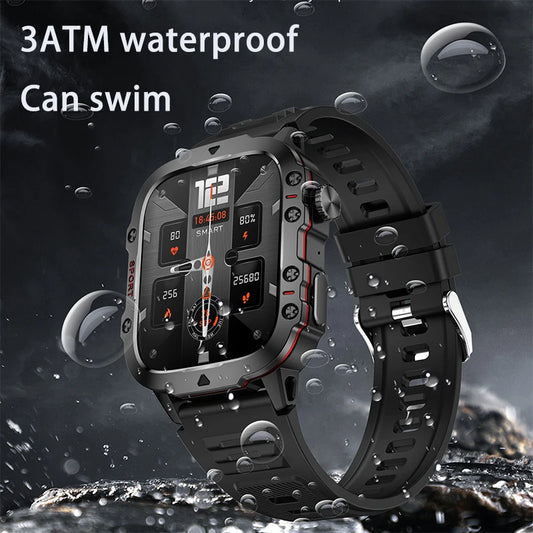 2024 New Rugged Military GPS Smart Watch Men AMOLED HD Screen Heart Rate Bluetooth Call Waterproof Outdoor SmartWatch For Xiaomi