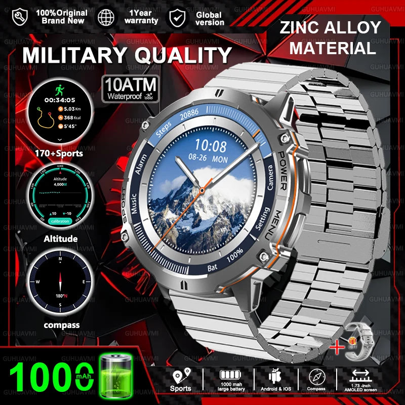 2025 Men’s Tactical Smart Watch