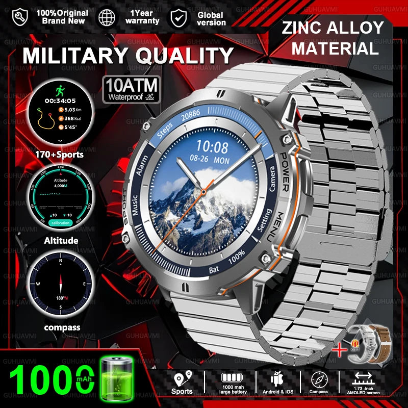 2025 Men’s Tactical Smart Watch