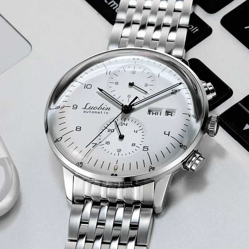 Mens Fashion Mechanical Watches Business Automatic Wristwatch Stainless Steel Luminous Designer 2023