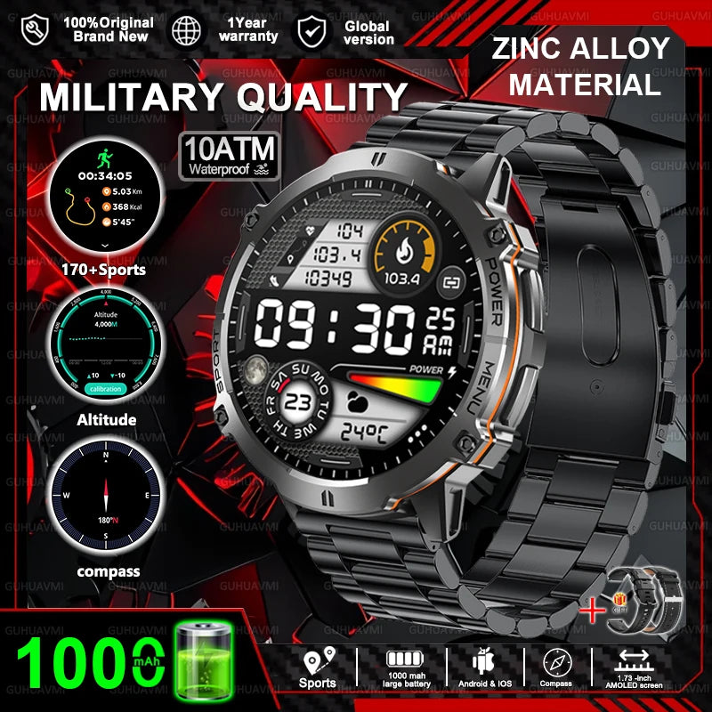 2025 Men’s Tactical Smart Watch