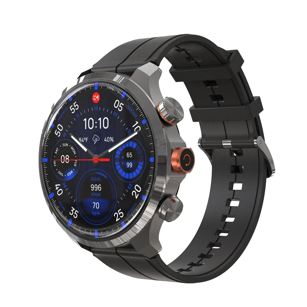 4G AMOLED Fitness Smartwatch — HR & BP 1.75 Display BT Call
