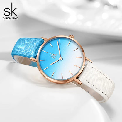 UrbanMuse™ Classic – Minimalist Leather Quartz Watch for Women