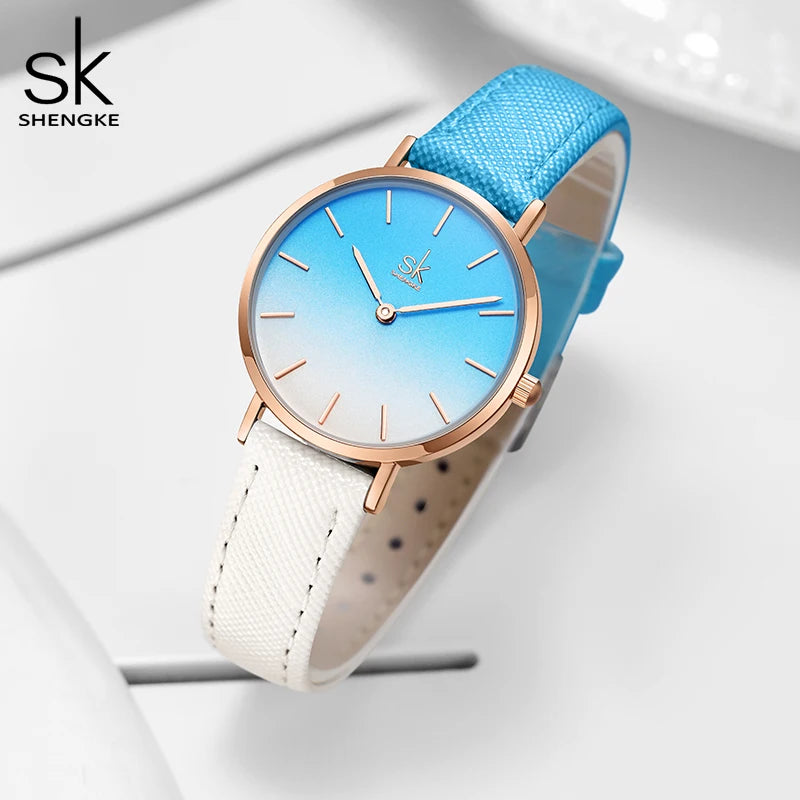 UrbanMuse™ Classic – Minimalist Leather Quartz Watch for Women