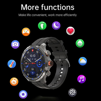 4G AMOLED Fitness Smartwatch — HR & BP 1.75 Display BT Call
