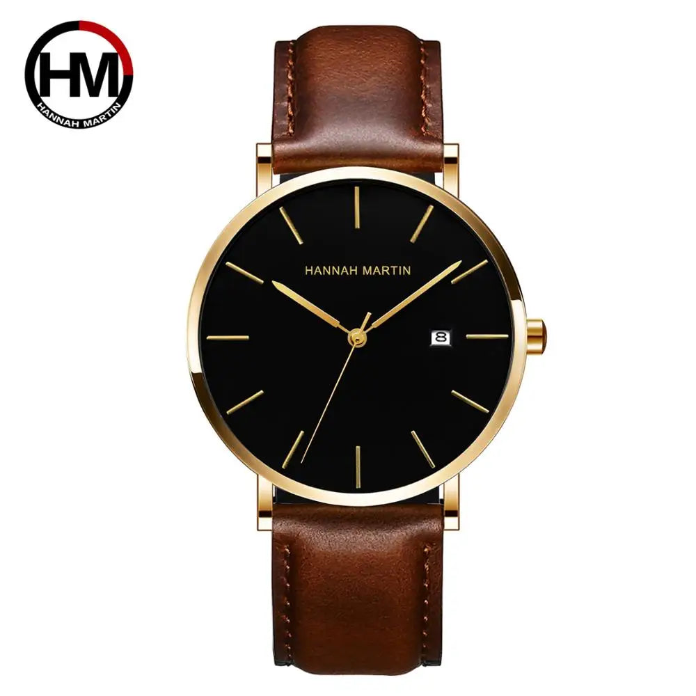 Urban Gear Co Prestige – Golden Black Ultra-Thin Men’s Quartz Watch