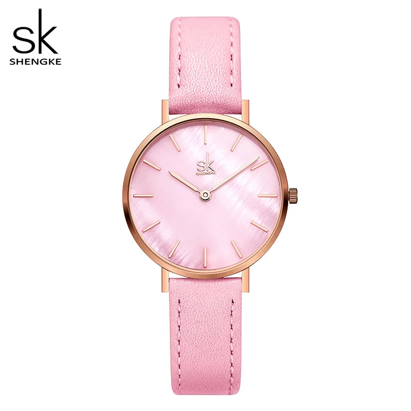 UrbanMuse™ Classic – Minimalist Leather Quartz Watch for Women