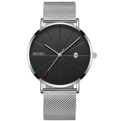 Urban Gear Minimalist Watch Stainless Steel Belt Watches For Man Ultra-Thin Quartz Wristwatch Calendar Date Sales