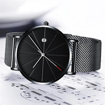 Urban Gear Minimalist Watch Stainless Steel Belt Watches For Man Ultra-Thin Quartz Wristwatch Calendar Date Sales