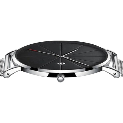Urban Gear Minimalist Watch Stainless Steel Belt Watches For Man Ultra-Thin Quartz Wristwatch Calendar Date Sales