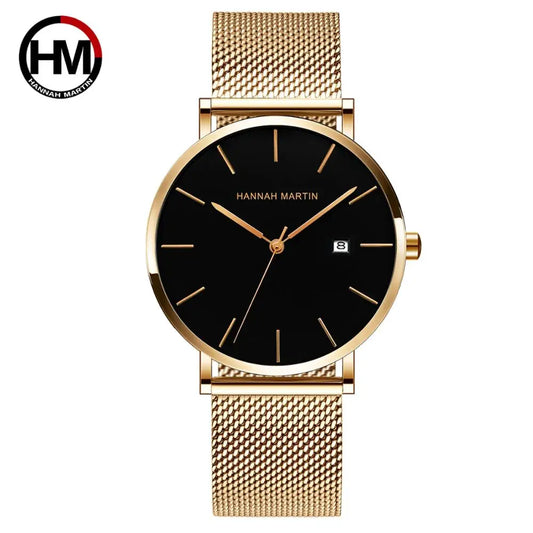 Urban Gear Co Prestige – Golden Black Ultra-Thin Men’s Quartz Watch