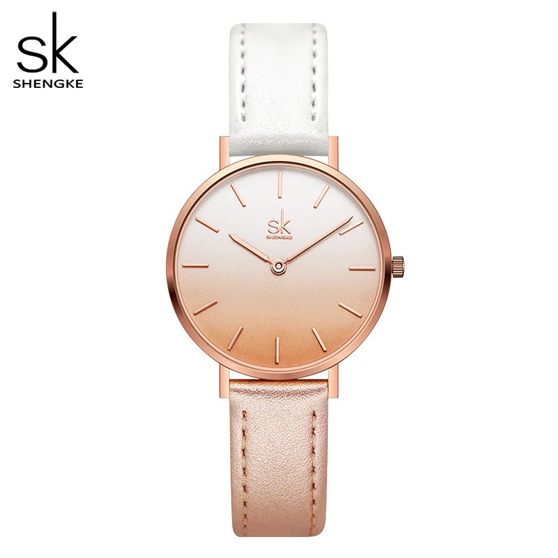 UrbanMuse™ Classic – Minimalist Leather Quartz Watch for Women