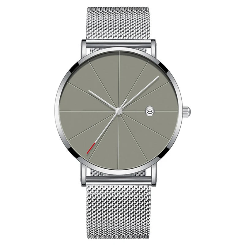 Urban Gear Minimalist Watch Stainless Steel Belt Watches For Man Ultra-Thin Quartz Wristwatch Calendar Date Sales