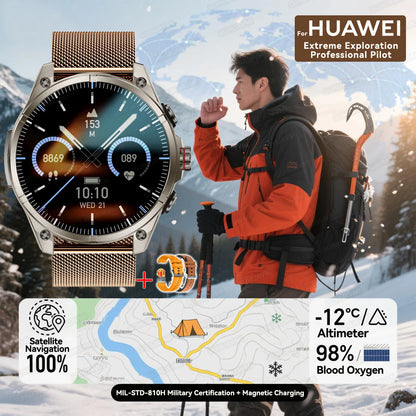 Urban Gear 2025 New Premium GPS Smart Watch Outdoor Altimeter Barometer AMOLED Screen Built-in