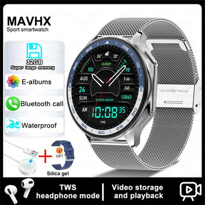 2025 AMOLED Smartwatch — 32GB HD Screen BT Call