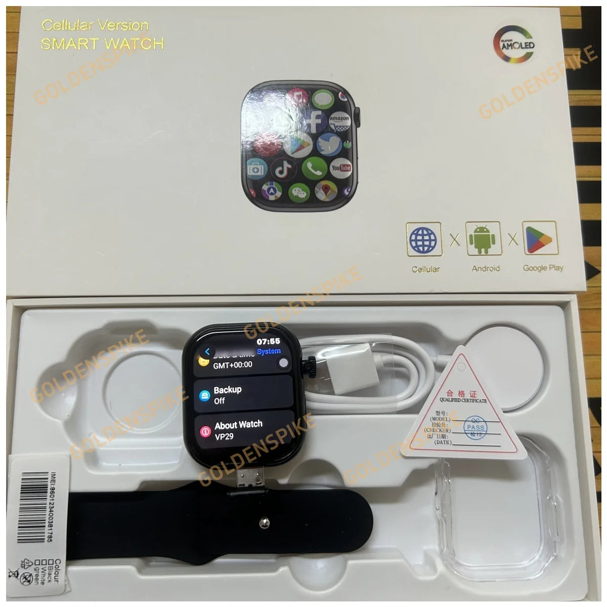 S10 Plus Cellular Version Smart Watch 4G Android 10.0 Watch 2.29'' Amoled Screen 180° Telescopic Camera WIFI Women Smartwatch