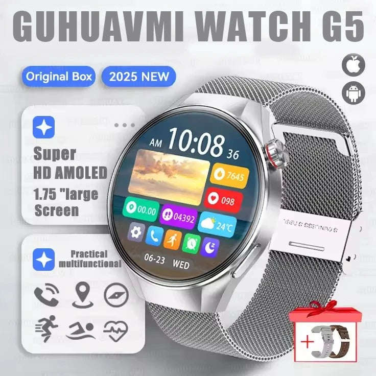 Urban Gear Co. 2025 G5+ Smartwatch – Fitness, GPS & AMOLED Display