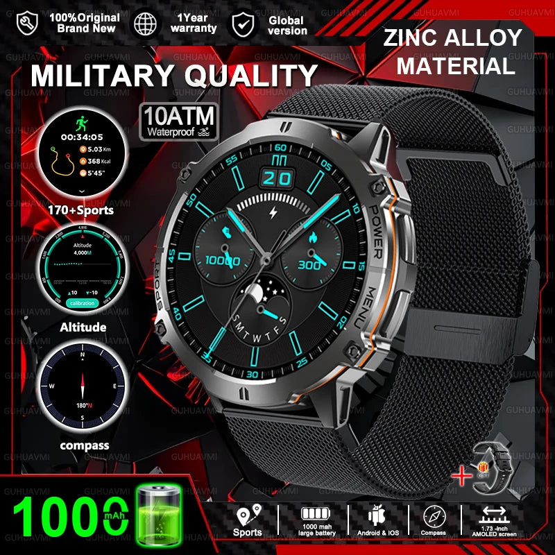 2025 Men’s Tactical Smart Watch