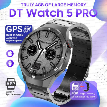 Urban Gear  2025 New Watch DT5pro Smart Watch Men 4GB Memory GPS Google Maps App Store Video