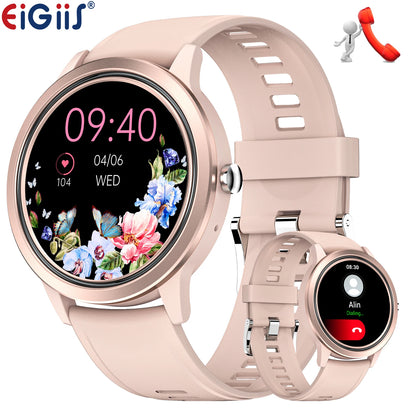 EIGIIS New Smart Watch 1.32"Sports for Men Women Fitness Tracker with Heart Rate/Sleep Monitor/Pedometer Waterproof Smart Watch