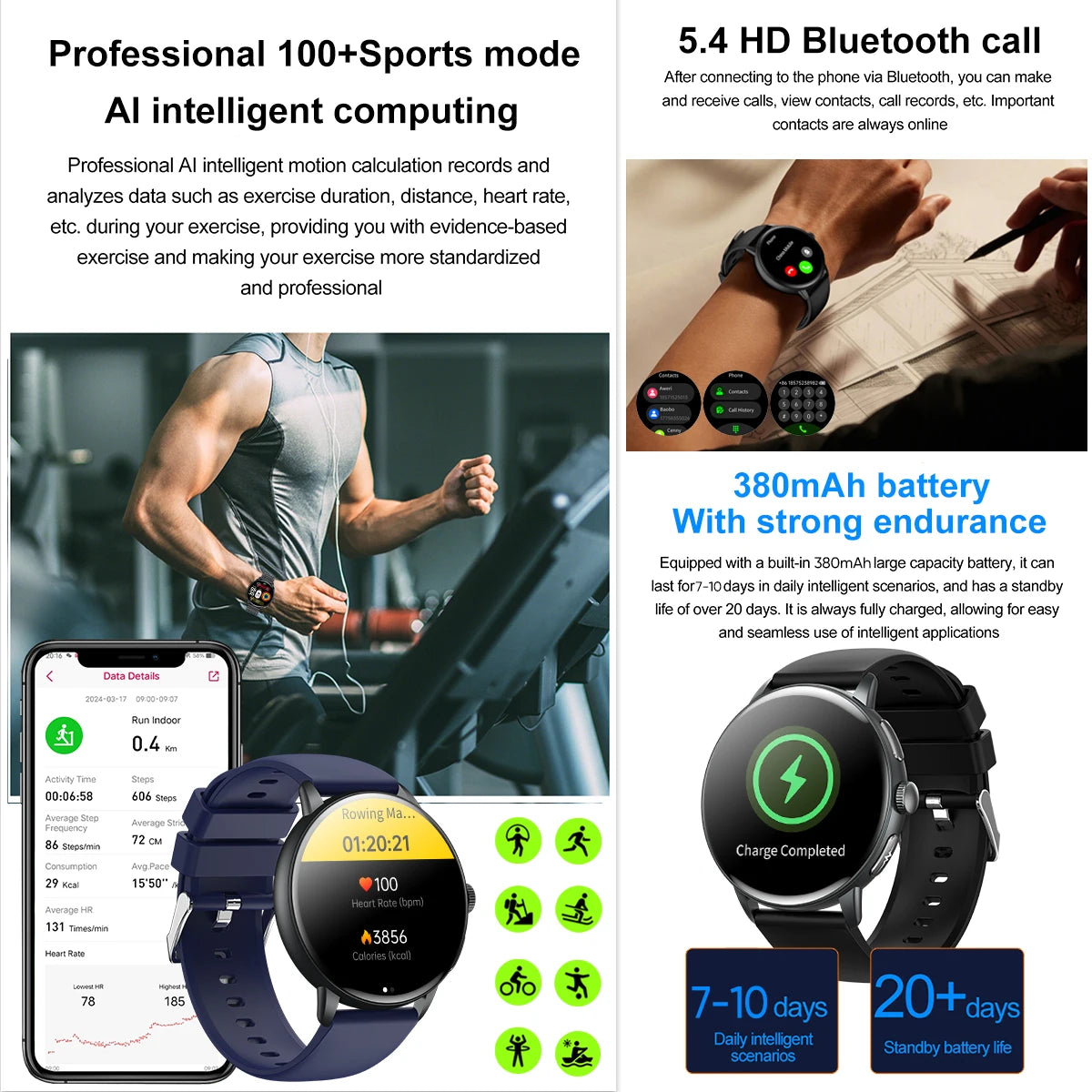 2025 AI Health Smartwatch — Body Fat ECG + PPG BP SpO