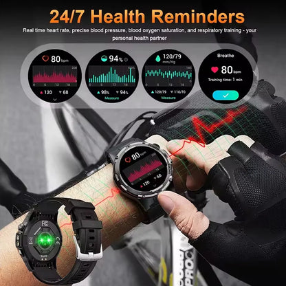 2025 New T-Rex 3 GPS Track Smart Watch Men 3ATM Waterproof UV Infrared 1.39-inch NFC Bluetooth Call Heart Rate Sport Smart Watch