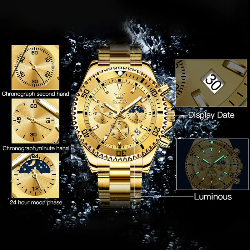 Urban Gear Co. OLEVS Original Men’s Watch – Waterproof Luxury Chronograph