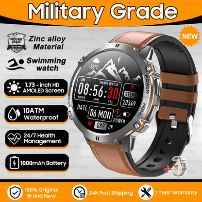 Outdoor Military Smartwatch — 1.73 AMOLED 10 ATM 1000 mAh
