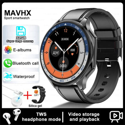 2025 AMOLED Smartwatch — 32GB HD Screen BT Call