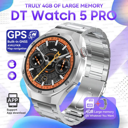 Urban Gear  2025 New Watch DT5pro Smart Watch Men 4GB Memory GPS Google Maps App Store Video